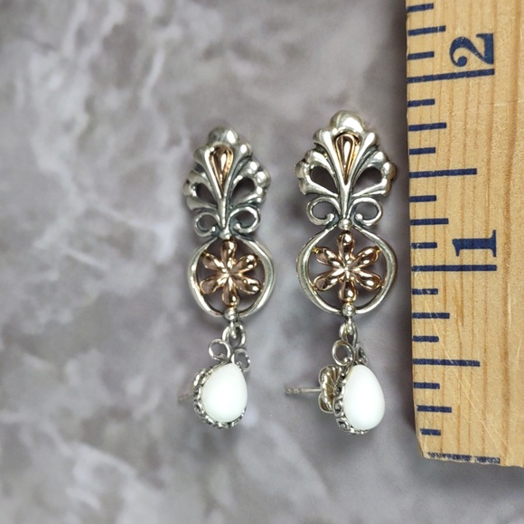 Carolyn Pollack Relios Sterling Silver/Copper Earrings - Picture 6 of 8